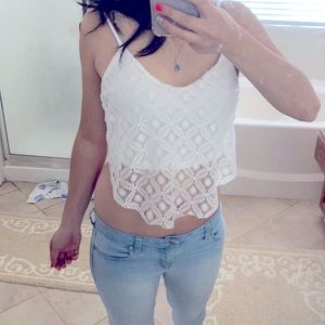 White crop top